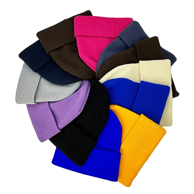 Оптовая продажа теплые трикотажные зимние шапки Gorros с индивидуальным логотипом простые акриловые длинная шапочка