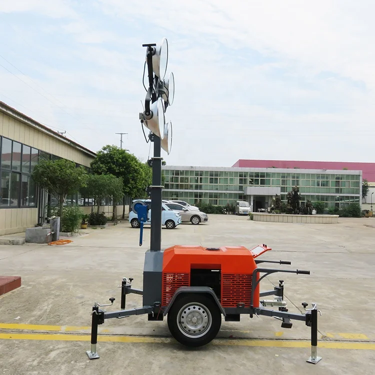 7m Cheap Price Construction Outdoor Mobile Lighting Tower