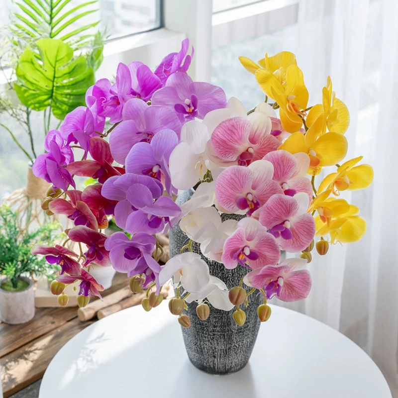 MW18904 Popular Artificial Flower Cream Butterflying Orchid For Decorative Flower