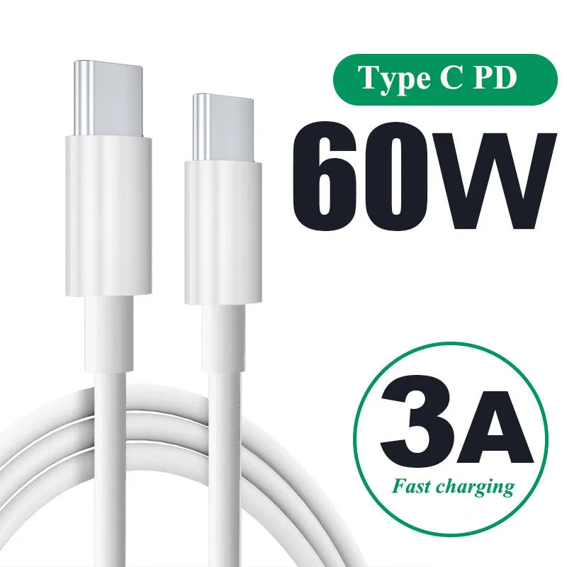 1m 3A 60W PD Fast Charging 100W 5A USB c cable to USB C mobile phone extension type c charger cable