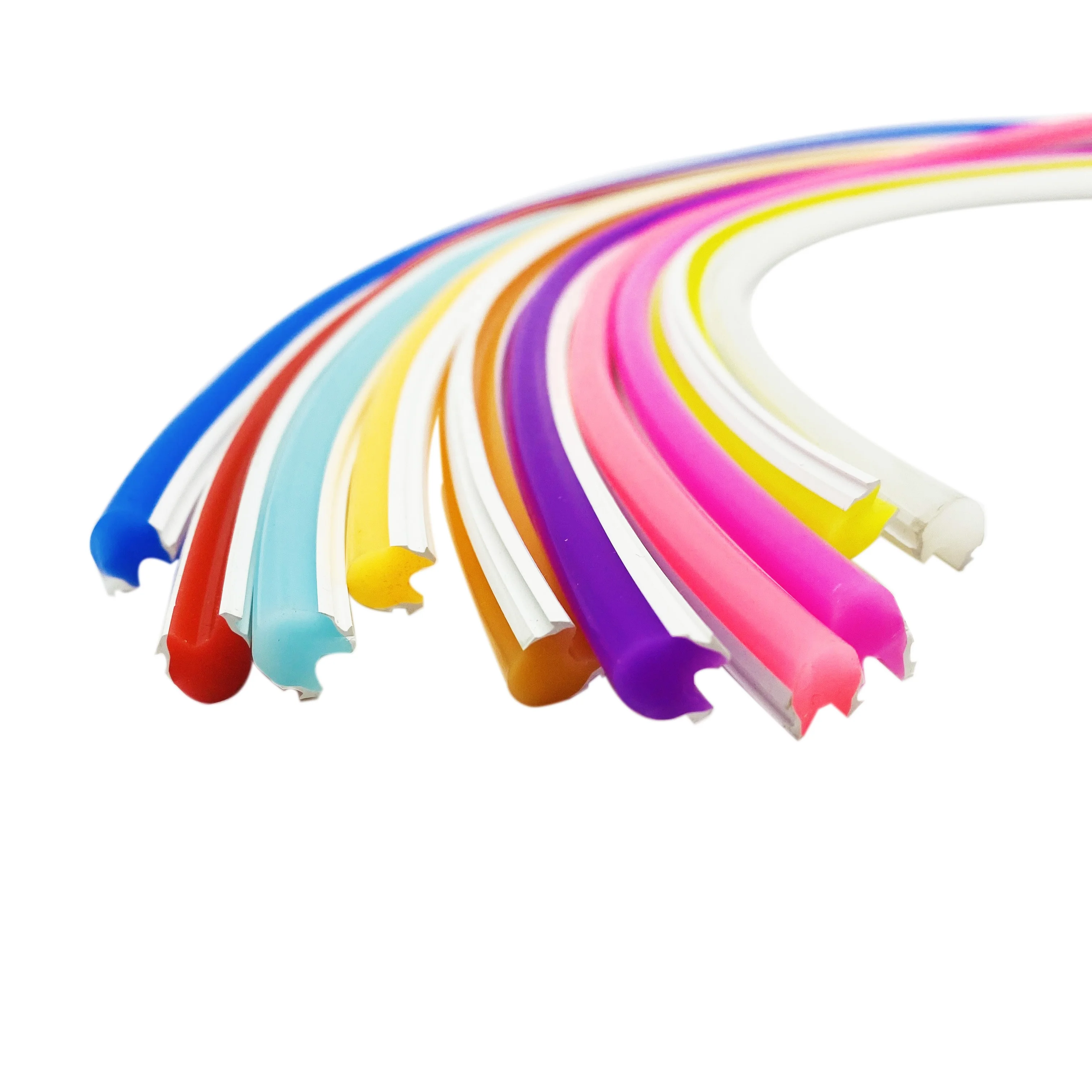 New Generation Separently Split 6MM 8MM Neon Tubes 12V Flexible Strip Lights 14 Single Color Silicone Flex Led Separate