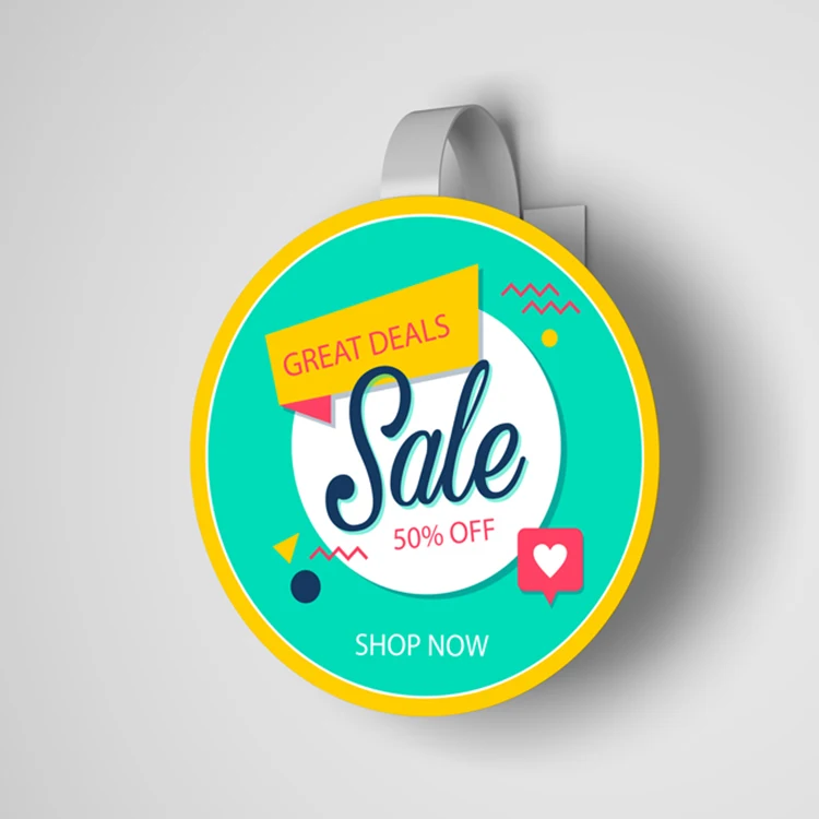 Supermarket Advertising PVC Shelf Display Wobbler Shelf Talker