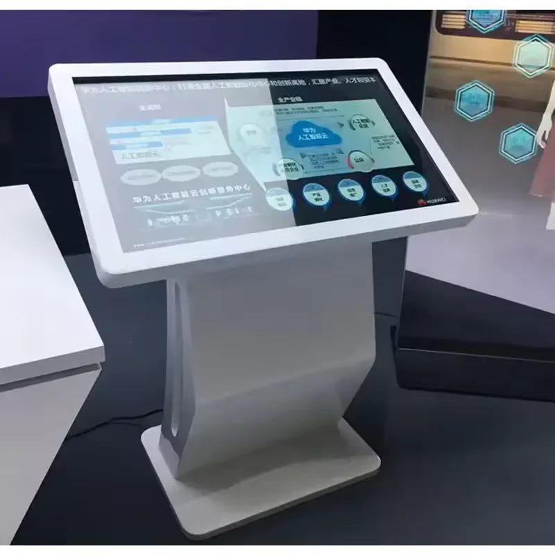 For Google map floor  Standing Interactive LCD TV Touch screen Kiosk With Camera Vertical self Service Checking Kiosk