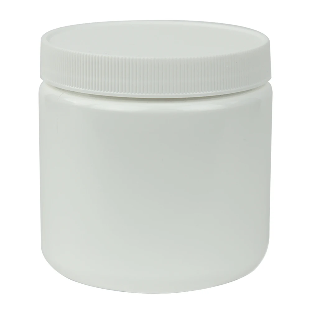 500ML White HDPE jar cylinder fitness protein powder container