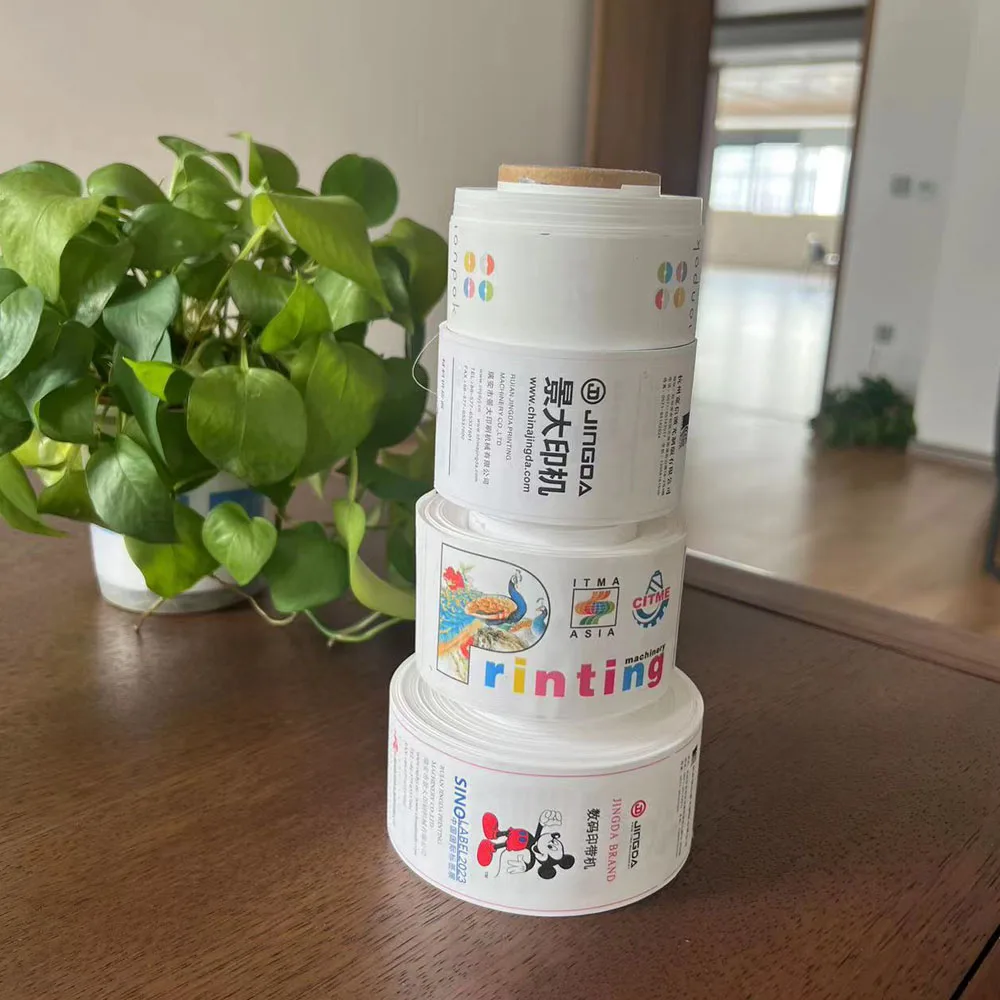 JSM-110 Garment Wash Care Label Printing Machine For Satin Ribbon, Nylon Taffeta, Cotton Tape CMYK Digital Label Printer