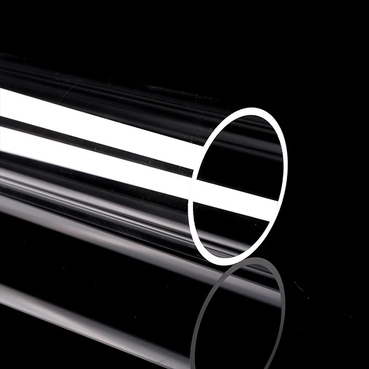 Customized Size Clear Quartz Glass Tube Fused Silica glass sleeve Transparent Quartz Tubing