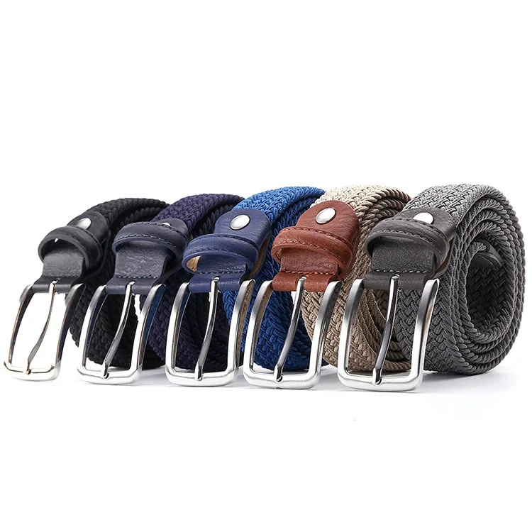 Wholesale Customized Nylon Belt High Quality Elastic Woven Casual Belt Jeans Elastic Belt For Men And Women
