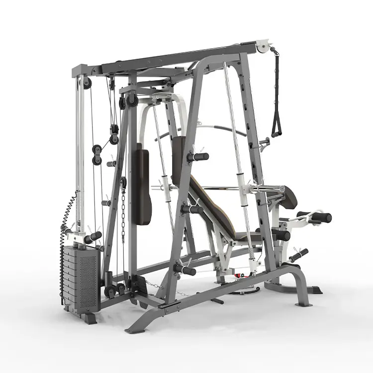 Multi Functional Trainer Barbell Rack Gym Fitness Equipment Smith Machine