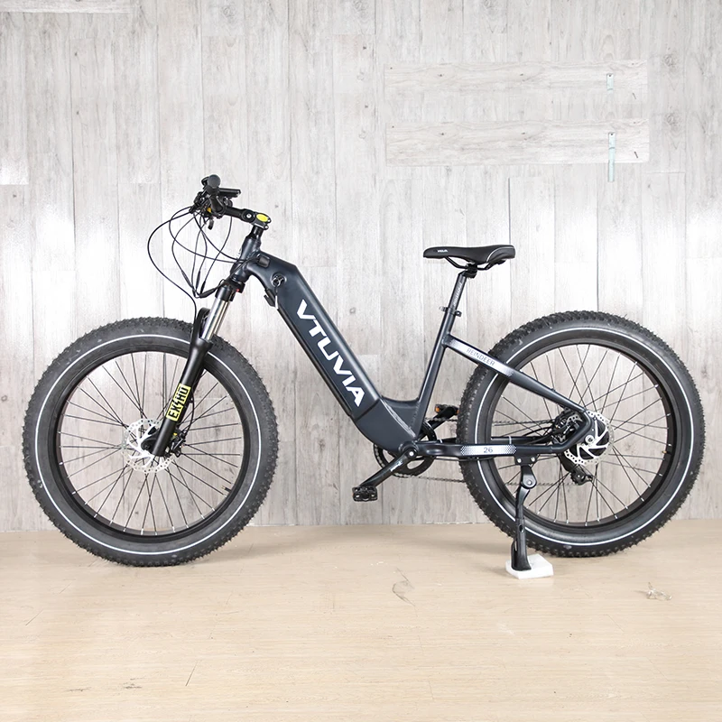 VTUVIA new 14ah hidden Li-ion battery mountain Ebike fat tire 48V 250W 750w electric bicycle bike for adult