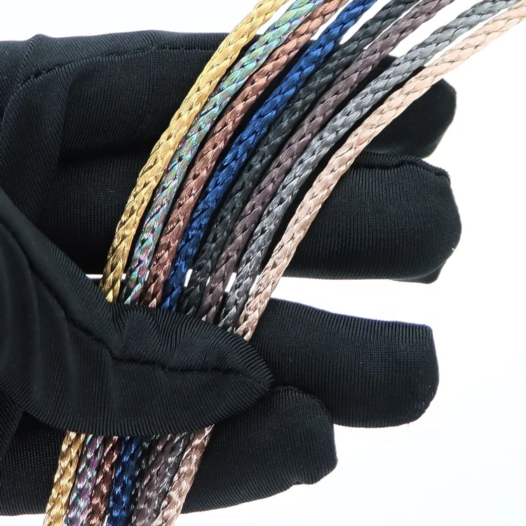 New Arrival Fashion Jewelry Rope Stainless Steel Cords Colorful Steel Wire Rope Gold Plated Steel Wire Woven Cord for Bracelet