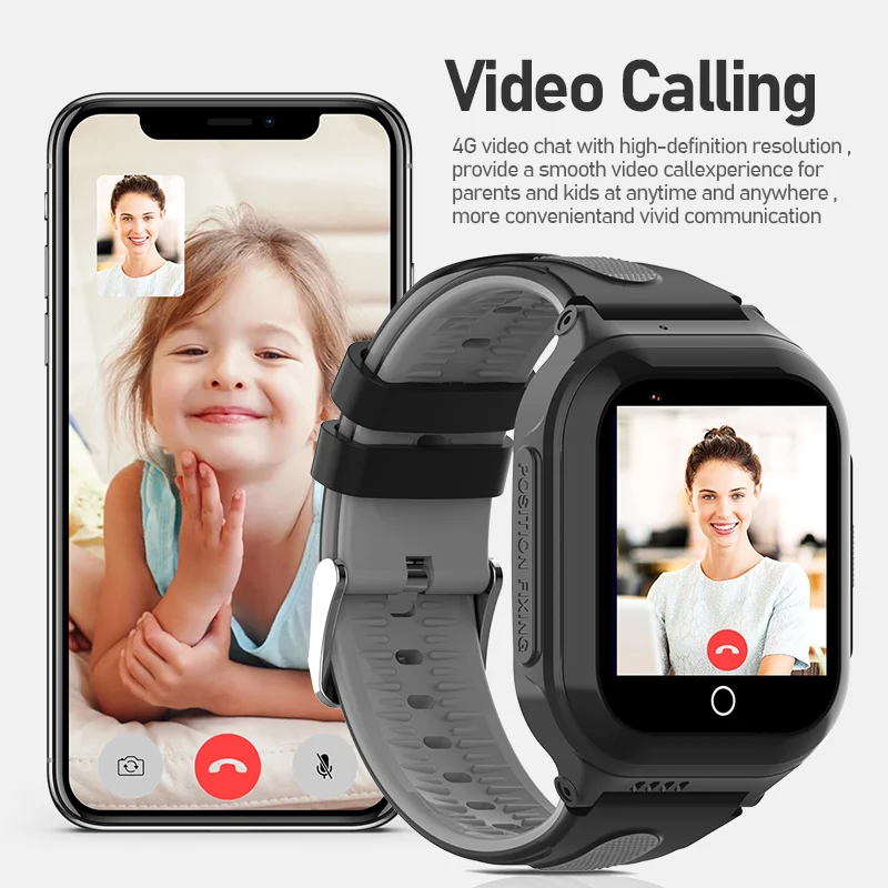 Waterproof Children AI Voice Wifi LBS GPS Positioning 4G Sim Card Video Chat Call Kids Smart Watch With HD Camera