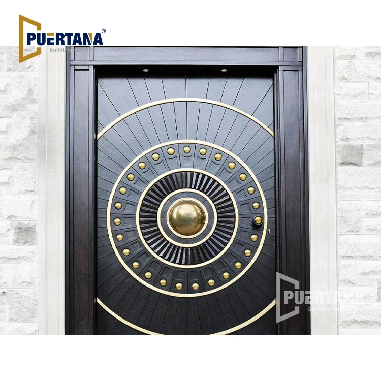 Art Boulle Custom Made Door In Wood And Metal Door Handcrafted Exterior Door For Luxury homes