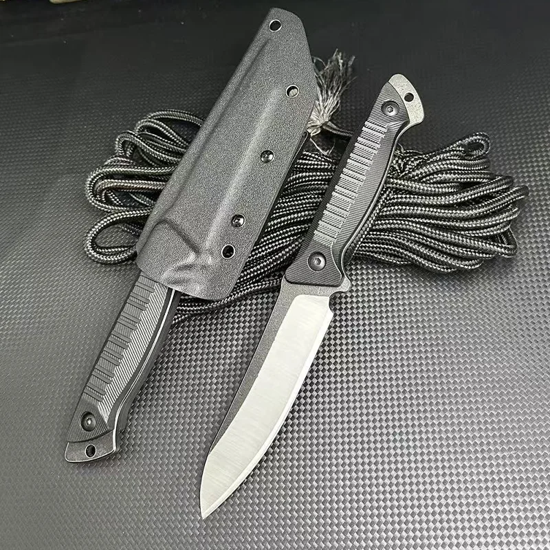 G10Hand lever hunting knife with sheath fixed blade knife Sharp stainless steel 440c outdoortactical survival knife