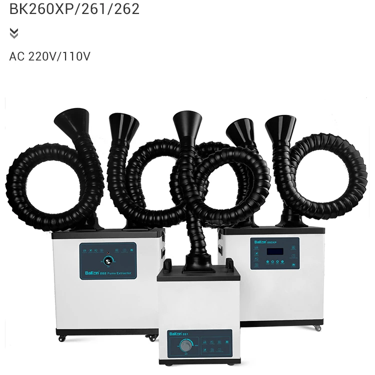 Bakon BK260XP LCD Screen Smoke Purifying Filter Clean Air Industrial Exhaust Hood Fume Extractor