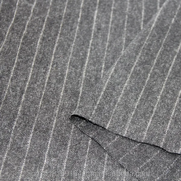 Semi-worsted cashmere vertical stripe woolen cloth one side wrap stitch thin wool fabric leisure fancy woven yarn dyed for suit
