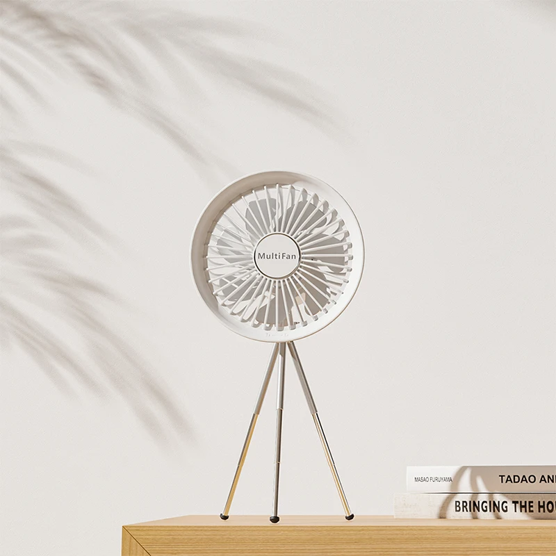 New Wireless Lamp Fans Usb Magnet Camping Lantern Fan With Led Lantern For Outdoor Tables