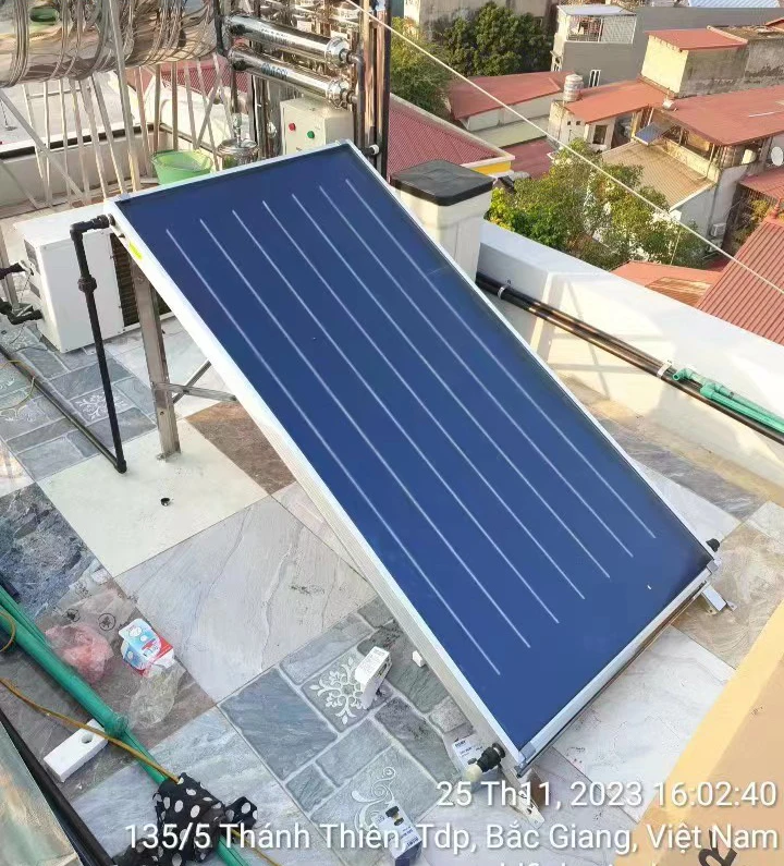 High Efficiency Solar Thermal Flat Panel Solar Water Heater System Black/Blue Film Flat Plate Solar Collector For HomeOr Project