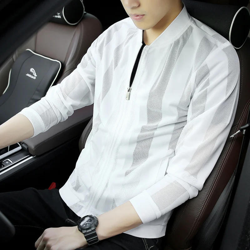 ANSZKTN  Men summer thin skin sun protection clothing sunscreen jacket RASH GUARD