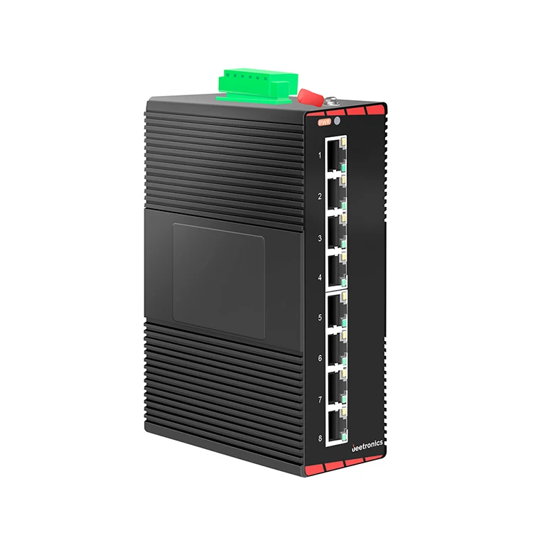 8x 10/100Base TX 1G 10/100Mbps DIN Rail or Wall Mountable Ethernet PoE Industrial Switch (1600721093357)