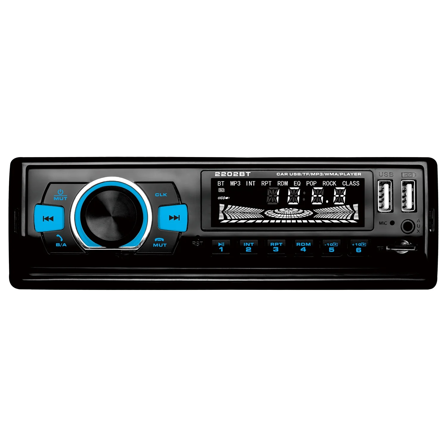 1DIN In-Dash Car Radio Stereo with Bluetooth Digital BT Audio Remote Control Mp3 Player USB/SD/AUX-IN Supported 12V-24V
