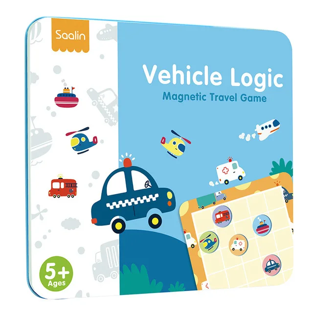 Three palace logic thinking game of zoo,English Spelling Card Phonics Educational Learning Card for early childhood education