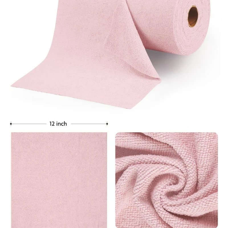 Customised Reusable Washable Cleaning Cloth 50/75/100 Pack Tear Away Towels 30x30 cm Microfiber Cleaning Cloth Roll