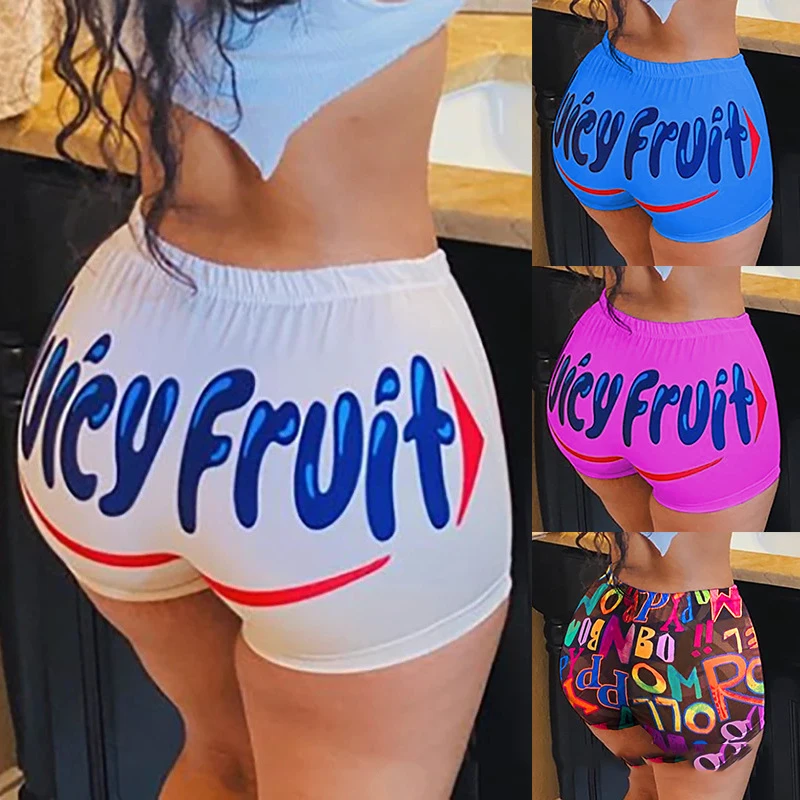 2020 Hot Sale Hip-hop Beach Sports Sexy Shorts New Summer High Waist Snickers Print Sexy Slim Candy Womens Short Pants