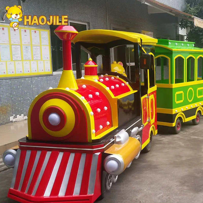 Antique Trackless Train for Children Electric Amusement Equipment for Playground & Scenic Shopping Mall Vintage Style