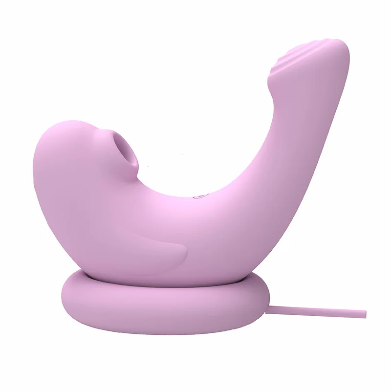 Silicone Purple Blue Dolphin Shape Vibrator Women Adult Sexy Toy Clitoral Vaginal Sucking U Shape Sucking Vibrator