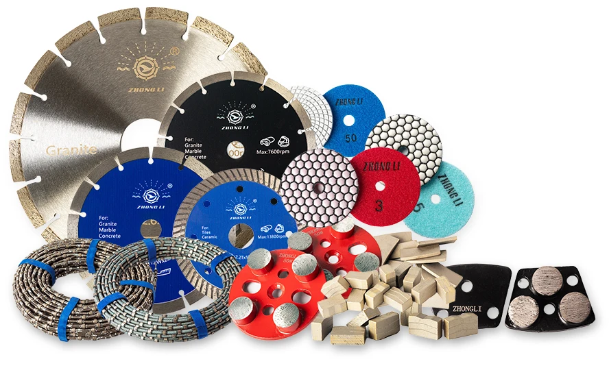 Zhongli 3 inch 3 holes Diamond Grinding Block Disc For Polishing Smoothing Stone Concrete Floor