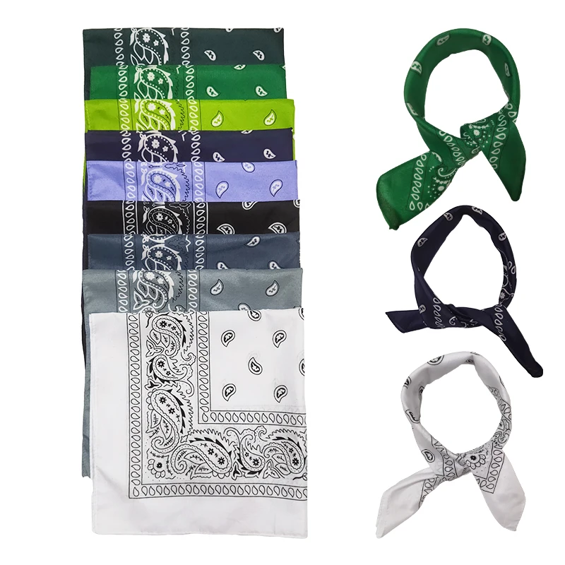 Designer Ladies Kerchief Wholesale Oem Best Selling High Quality Multi Functional Square Bandanas head bandana Paisley