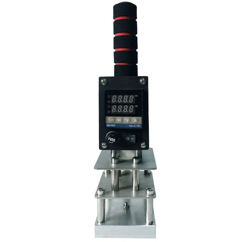 Customized Text Logo Hot Stamping Machine Handheld Iron Logo Stamped Coconut Leather Heat Seal Stamp