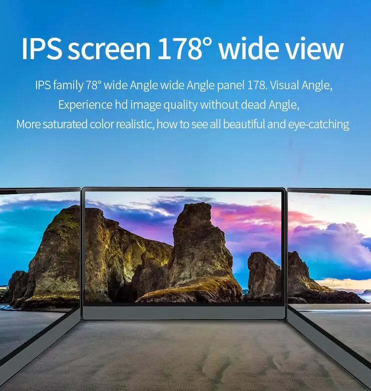  13 3 дюймов 1080P портативный монитор IPS hd экран HDR антибликовый с сенсорным экраном для ноутбука ПК телефона