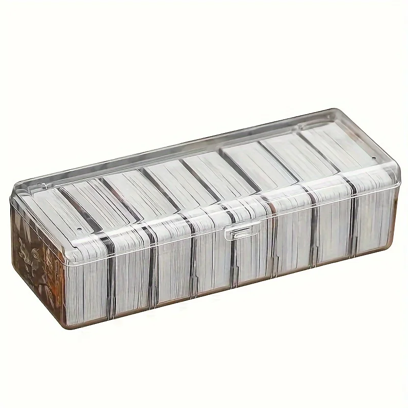 NISEVEN On Sale Playing Card Case With Removable Dividers Plastic Card Storage Box Desktop Trading Card Storage Box with Lid
