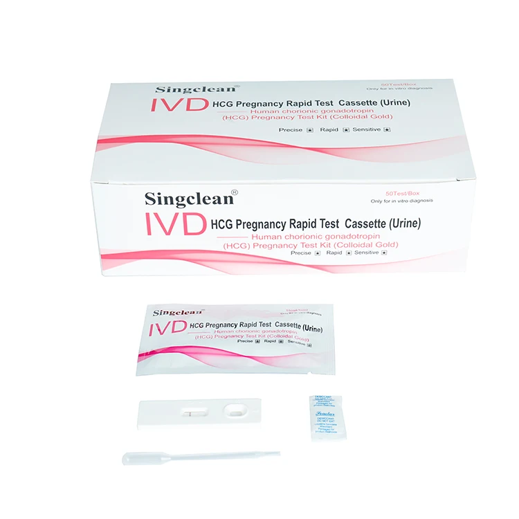 High Quality CE ISO Approved Singclean hCG Rapid Test Strips pregnancy test strip