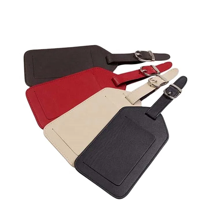 Factory Supplier bulk cheap Custom Leather Various Color Luggage Tag