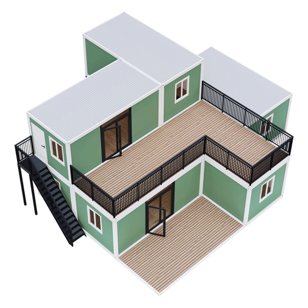 Prefabricated Houses Mobile Detachable Container Homes Frame Flat Pack Portable Shed Slope Roof Office House