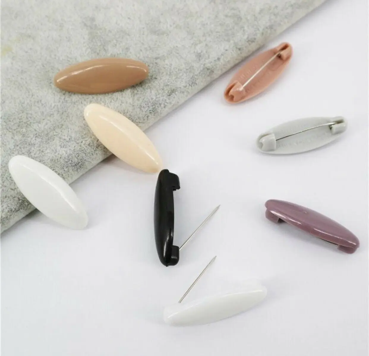 Muslim Hijab Scarf Safety Clip Hijab Fashion Pins Snag Free Diamond Shape