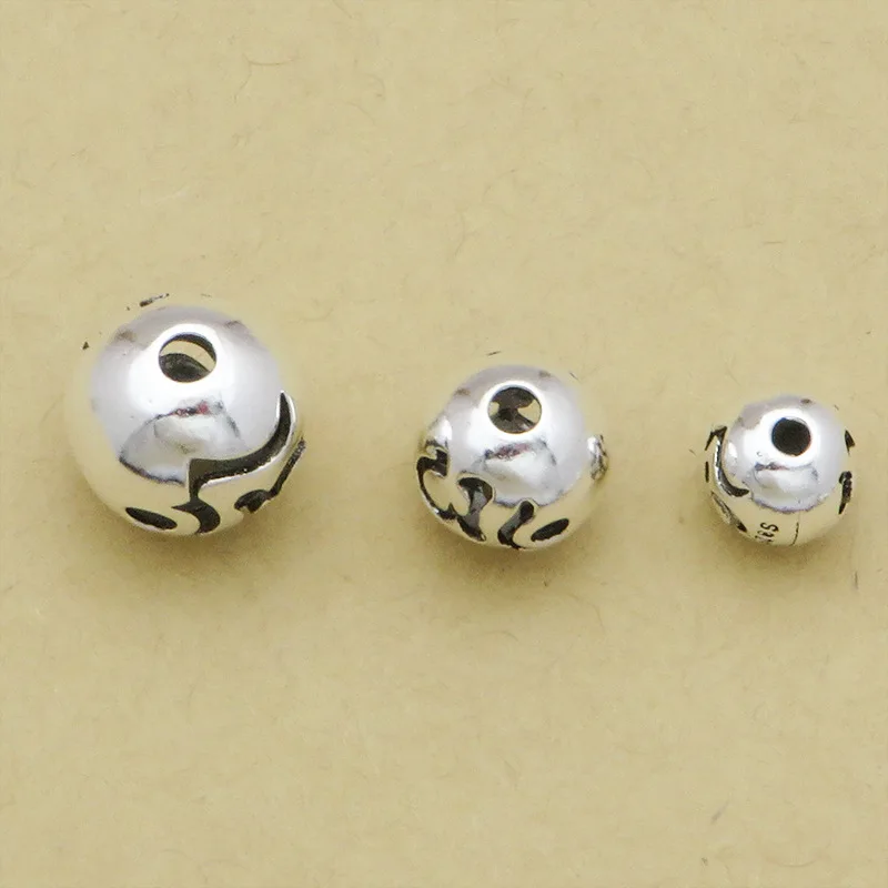 Tibetan Silver Round Hollow Style Metal Spacer Beads Jewelry Making Findings Silver Beads