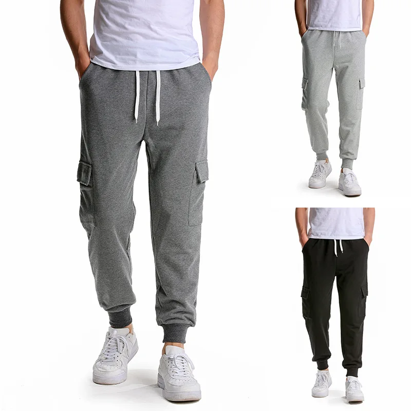 PASUXI Custom Logo Sweatpants Loose Drawstring Running Gym Sport Track Pants Plus Size Jogger Pants For Men