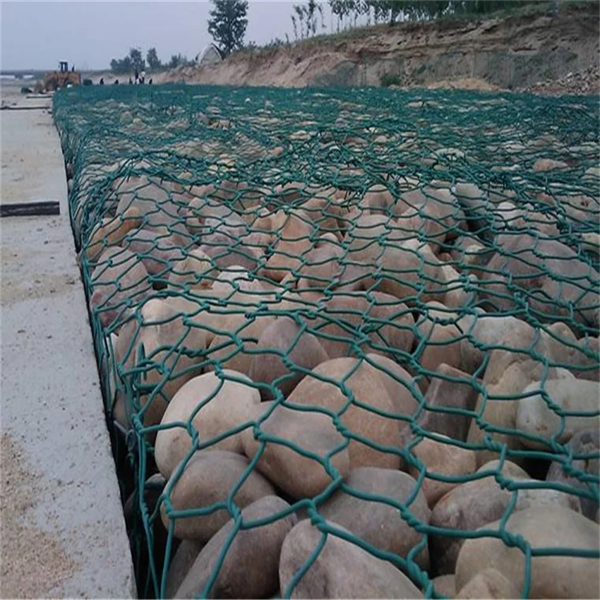 Special Made PVC Coated Gabion Basket Gabion Cloture Mattress 6*2*1m Gabion Baskets For River Use
