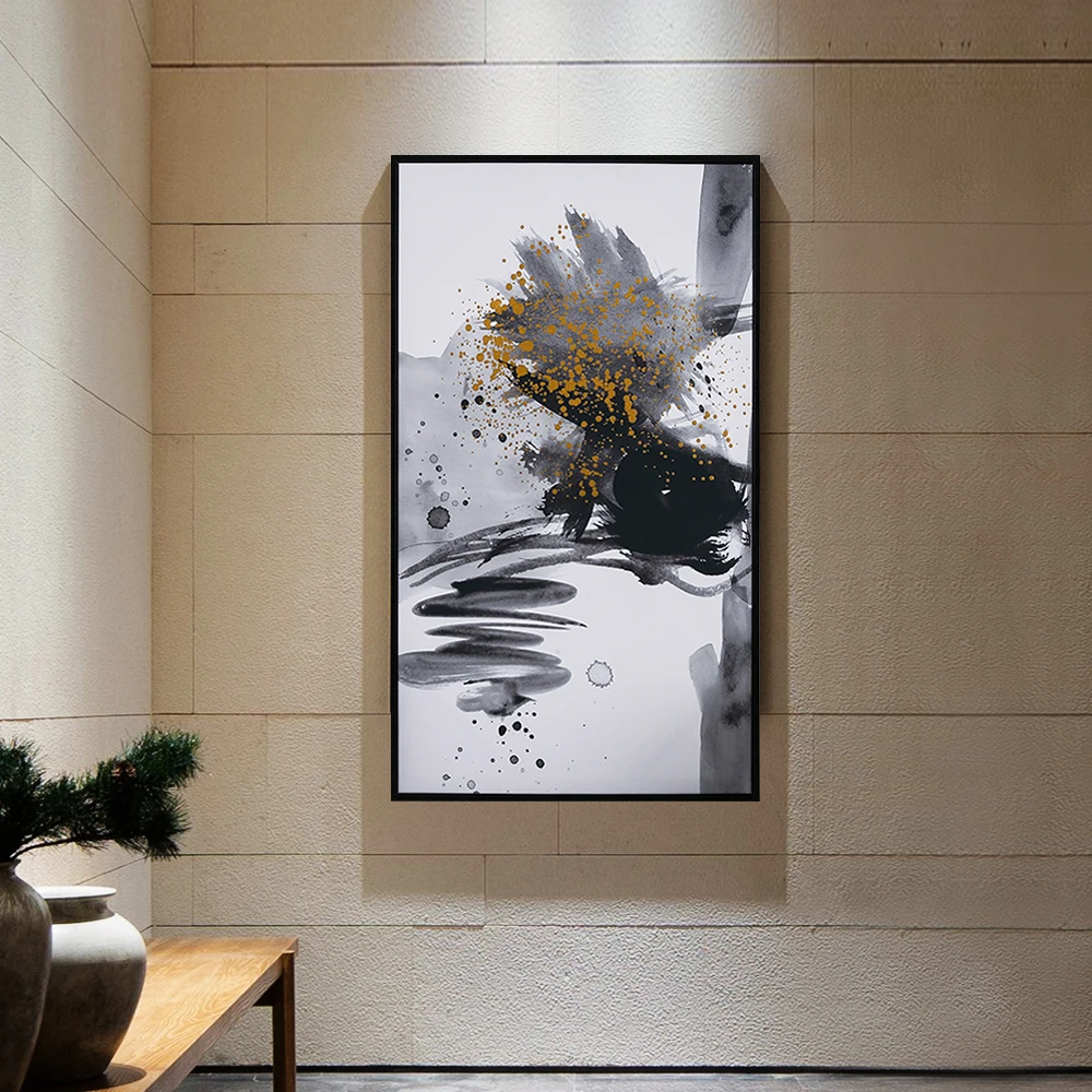 
Modern picture custom abstract canvas print with frame for living room floating framed canvas 