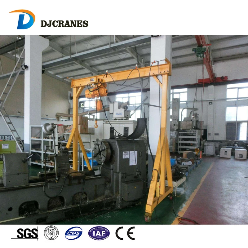 Industrial portable shop free hand 1 ton mini single gantry crane