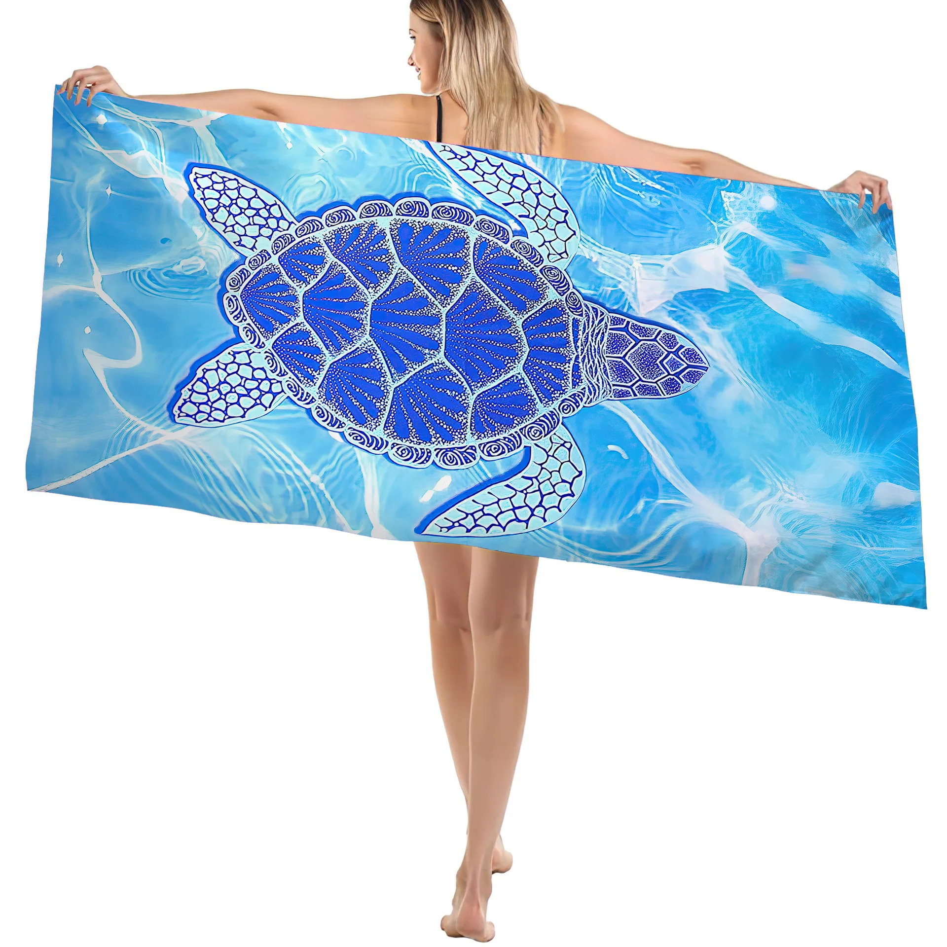 Microfiber lightweight bohemia print beach towels 27.5x55.1 inches swimming bath towel for kids and adults super absorbent
