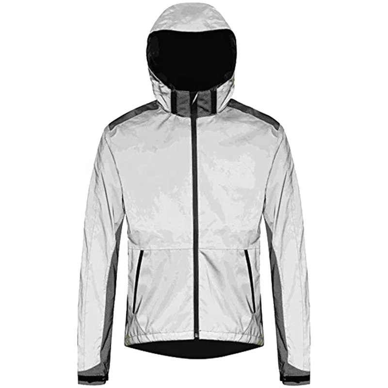 mesh lining cycling jersey hooded windproof waterproof bike reflective jackets