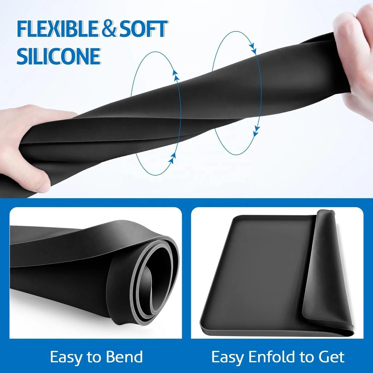 March Refrigerator Dust Cover Mat Oil-Proof Waterproof Refrigerator Floor Silicone Mat Washable Fridge Mats Liners