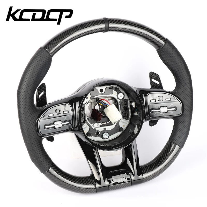 Fit For Benz A E S C G C lass W205 W204 W212 W211 W213 W222 Old Model Upgrade New Model LED Carbon Fiber Steering Wheel