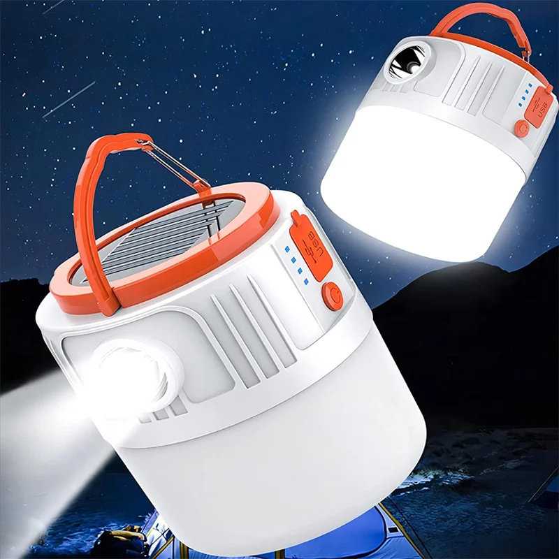 Hot Sale Solar Camping Lights USB Rechargeable Remote Control Solar LED Camping Lamp