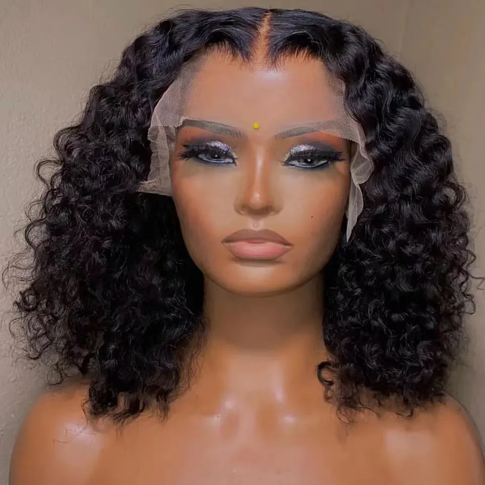 New Synthetic Hair Vendors Front Lace Wig Premium Fiber Synthetic Hair Frontal Curly Wigs