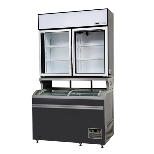 Supermarket Stand Refrigeration Equipment Meat Vegetable Chiller  Refrigeration Display Cooler For Food
